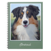 Carnet Portrait d'Australian Shepherd - (Devant)