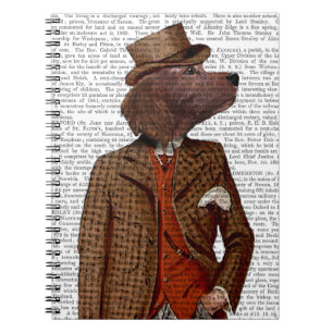 Carnet Portrait de cavalier de poseur rouge
