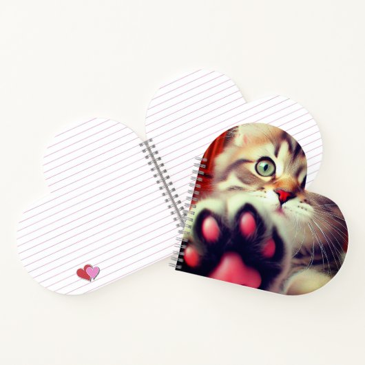 Carnet Portrait de chat frappant avec patte (Intérieur)