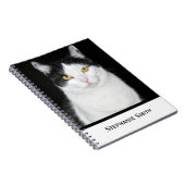 Carnet Portrait de chat noir et blanc (Côté Droit)