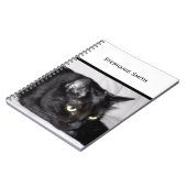 Carnet Portrait de chat noir mignon (Côté gauche)