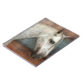 Carnet Portrait de Cheval Andalou Gris Dappé (Côté gauche)