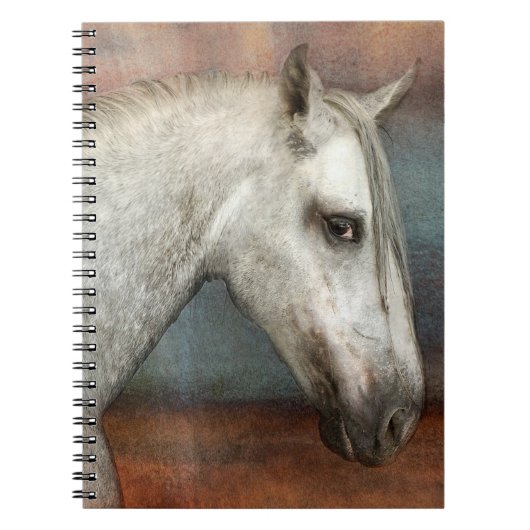 Carnet Portrait de Cheval Andalou Gris Dappé (Devant)