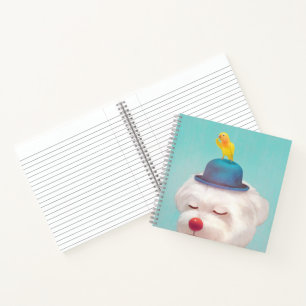 Carnet Portrait de chien clown méditatif