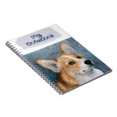 Carnet Portrait de Chien de Corgi 89 art (Côté Droit)