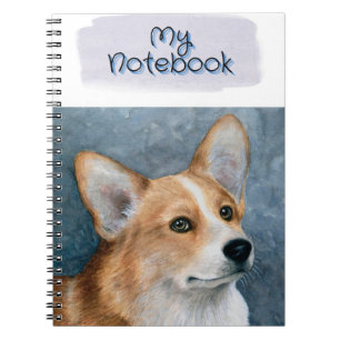 Carnet Portrait de Chien de Corgi 89 art