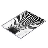 Carnet Portrait de closeup en noir et blanc d'un zèbe (Côté gauche)