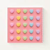 Carnet Portrait de Coeurs de bonbons (Dos)