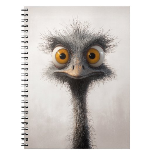 Carnet Portrait de dessin à l'autruche (Devant)