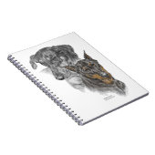 Carnet Portrait de deux Dobermans (Côté Droit)