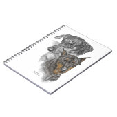 Carnet Portrait de deux Dobermans (Côté gauche)
