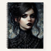Carnet Portrait de femme victorienne Goth (Devant)