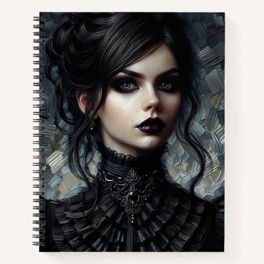 Carnet Portrait de femme victorienne Goth (Devant)