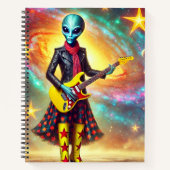 Carnet Portrait de guitare extraterrestre électrique (Devant)