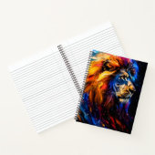 Carnet Portrait de lion abstrait de la faune cosmique (Intérieur)