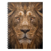Carnet Portrait de lion géométrique (Devant)