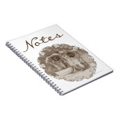 Carnet Portrait de Pékinois sépia (Côté Droit)