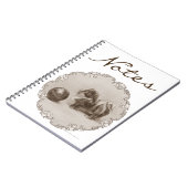 Carnet Portrait de Pékinois sépia (Côté gauche)