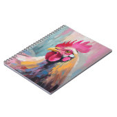 Carnet Portrait de poulet Art Abstrait moderne (Côté gauche)