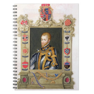 Carnet Portrait de roi de Philip II de l'Espagne