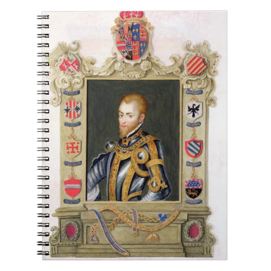 Carnet Portrait de roi de Philip II de l'Espagne (Devant)