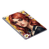 Carnet Portrait de rousse floral 🌸✨ (Côté Droit)