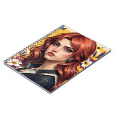Carnet Portrait de rousse floral 🌸✨ (Côté gauche)