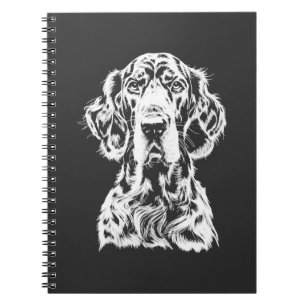 Carnet Portrait de Setter Anglais Vêtements Minimalistes