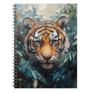 Carnet Portrait de tigre dans la jungle