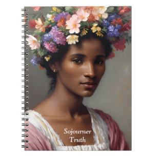 Carnet Portrait De Vérité Sojourner Avec Couronne Florale