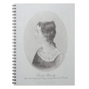 Carnet Portrait d'Emily Bronte (1818-48) gravé par Wal