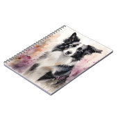 Carnet Portrait d'encre Collie Bordure (Côté gauche)