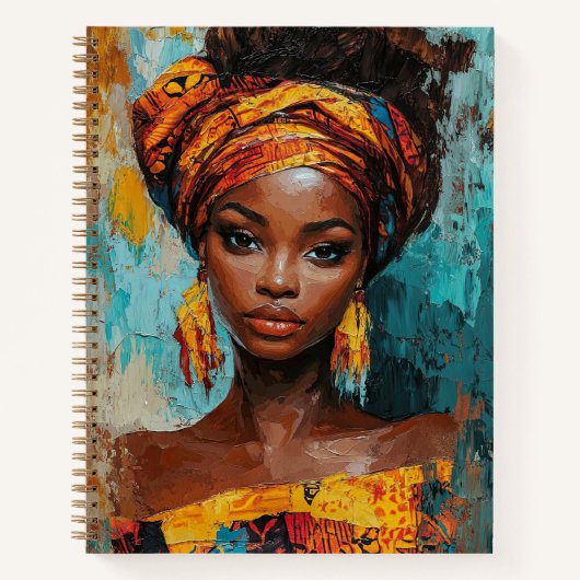 Carnet Portrait d'inspiration africaine (Devant)