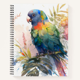 Carnet Portrait d'oiseaux perroquets Peinture animale Fau