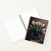 Carnet Portrait d'orignal dans une forêt sombre (Intérieur)