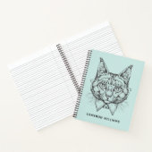 Carnet Portrait du Maine Coon | Ajouter Votre Nom (Intérieur)