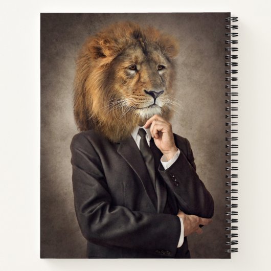 Carnet Portrait d'un lion (Dos)
