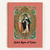 Carnet Portrait encadré de Saint Rose de Lima (K 48) (Devant)