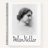 Carnet Portrait et signature de Hellen Keller (Devant)
