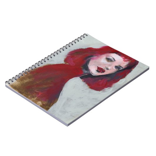 Carnet Portrait Fem - Rouge (Côté gauche)