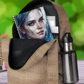 Carnet Portrait féminin de la belle femme dans les teinte