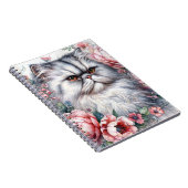 Carnet Portrait floral de chat perse (Côté Droit)