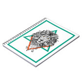 Carnet Portrait géométrique aztèque de lion (Côté gauche)