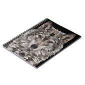 Carnet Portrait géométrique du loup gris (Côté gauche)