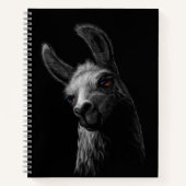 Carnet Portrait Head Cute Llama avec un Arrière - plan no (Devant)