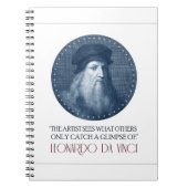 Carnet Portrait Leonardo da Vinci avec devis (Devant)