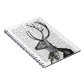 Carnet Portrait noir et blanc de cerfs (Côté Droit)