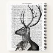 Carnet Portrait noir et blanc de cerfs (Dos)