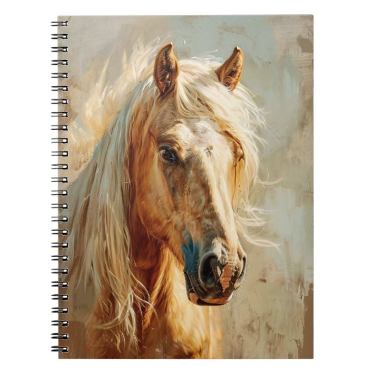 Carnet Portrait Palomino Horse (Devant)