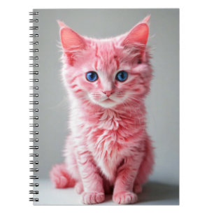 Carnet Portrait photo de chat rose